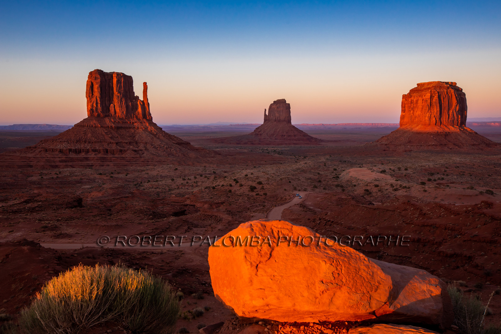 Coucher de soleil sur Monument Valley