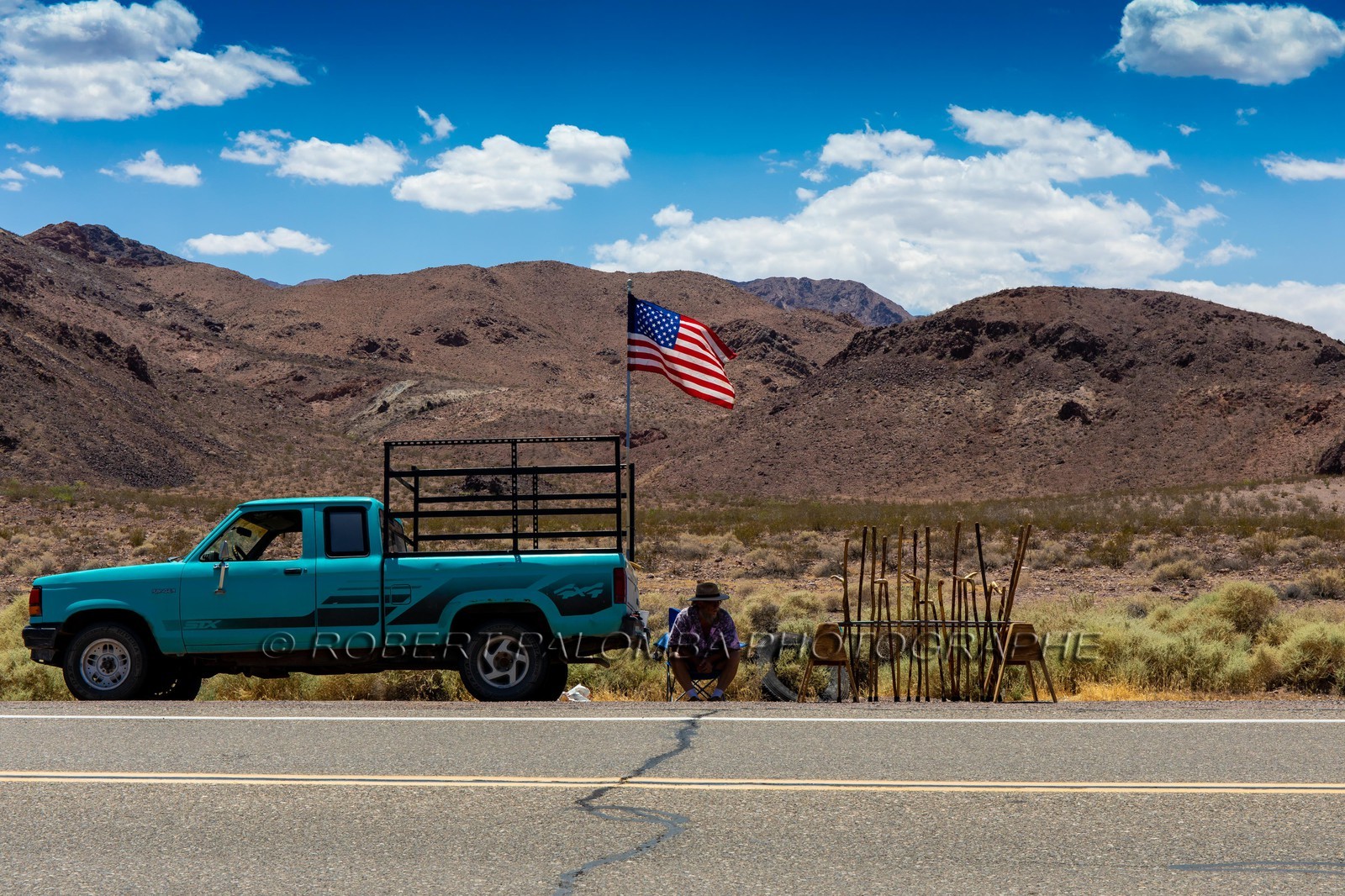 Sur la route pour aller à Bagdad Café