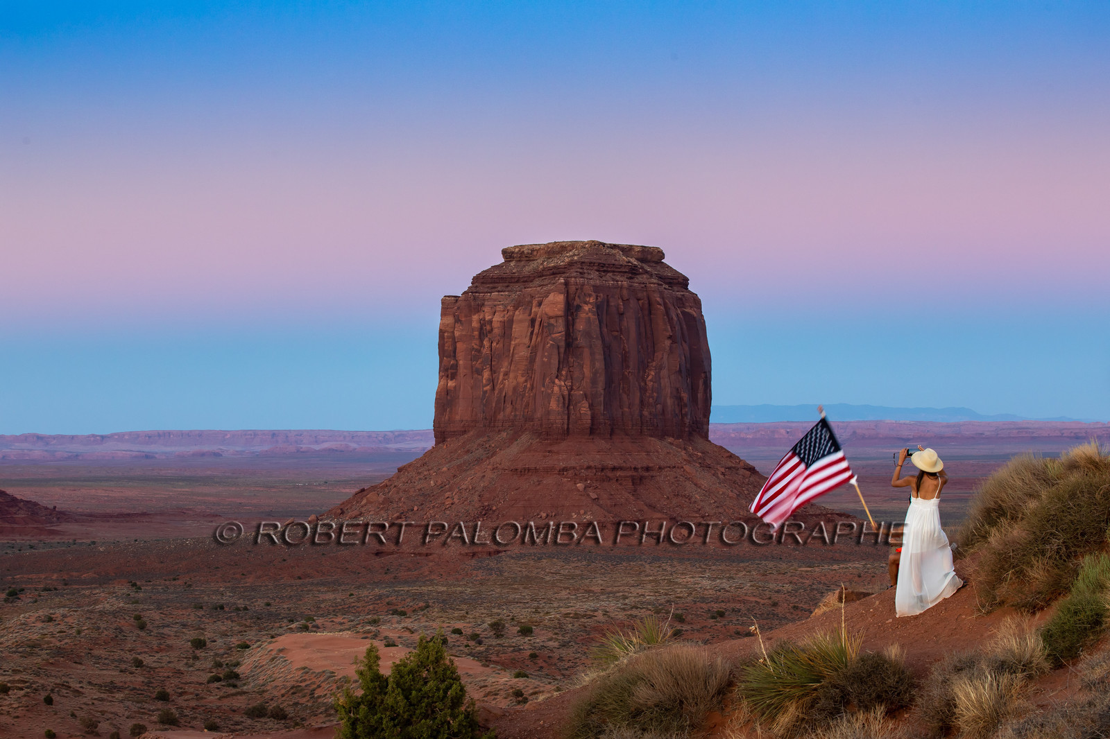 Coucher de soleil sur Monument Valley