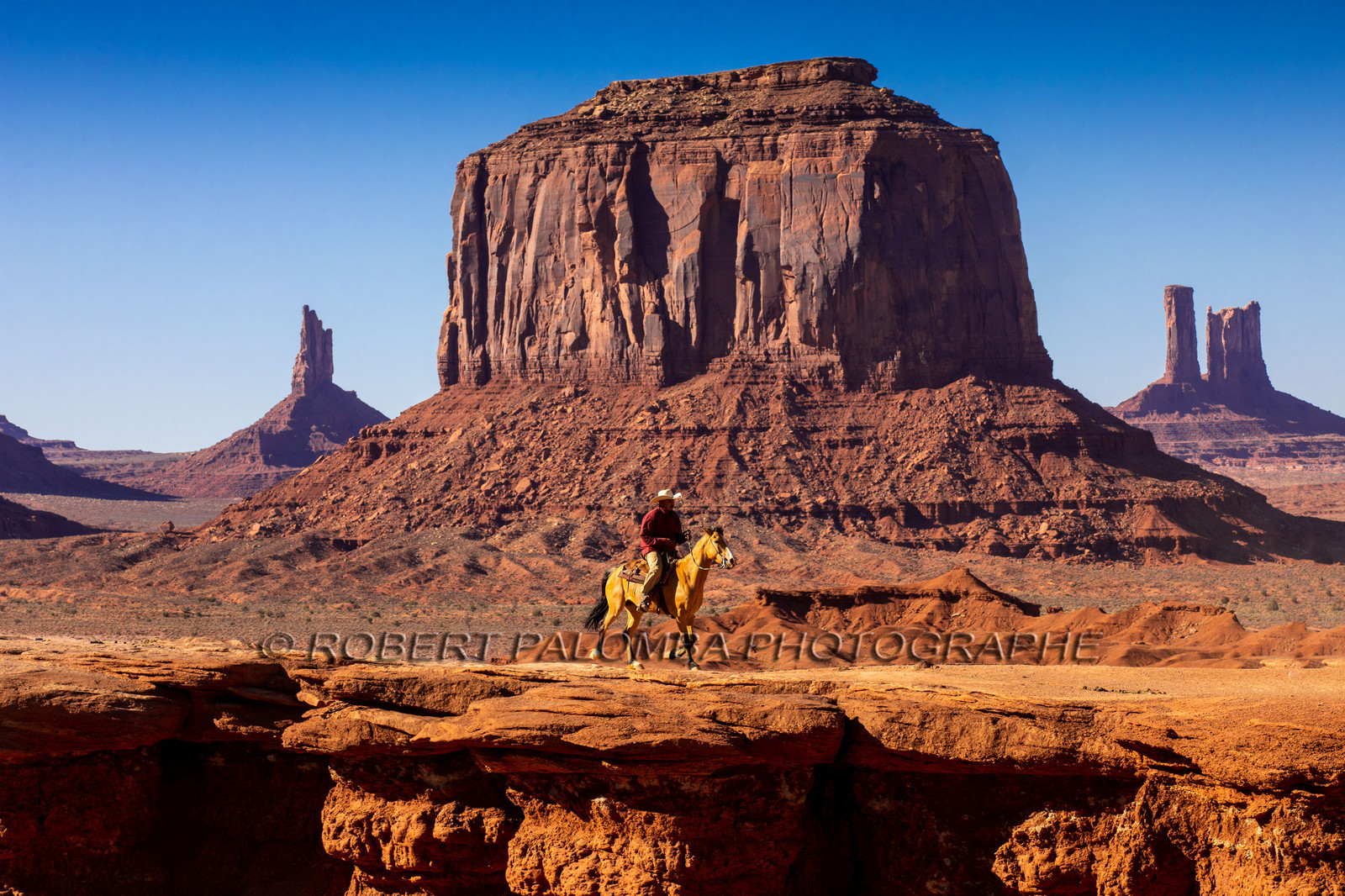 Cow-boy à Monument Valley