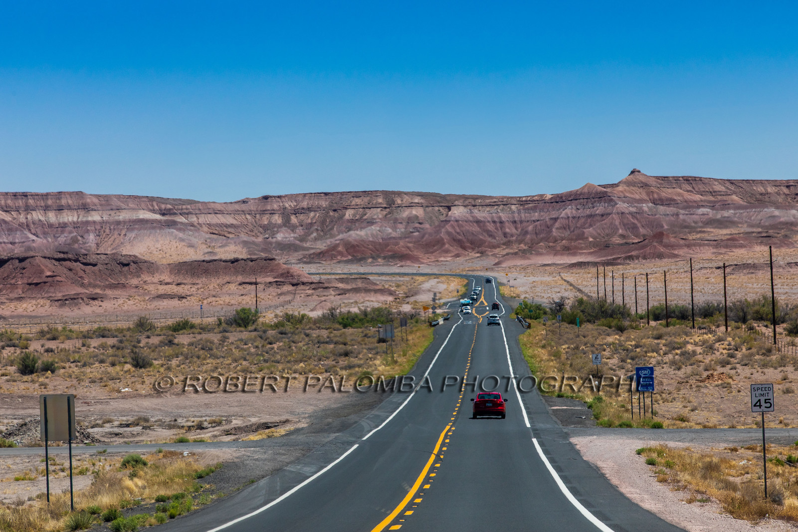 Sur la route en quittant le Grand Canyon