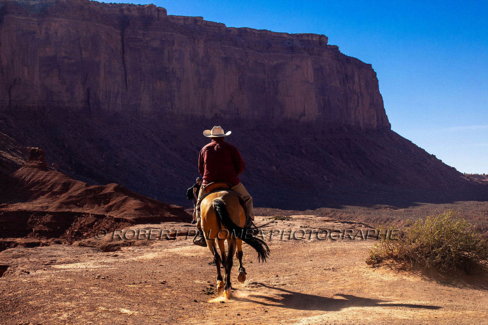 Cow-boy à Monument Valley
